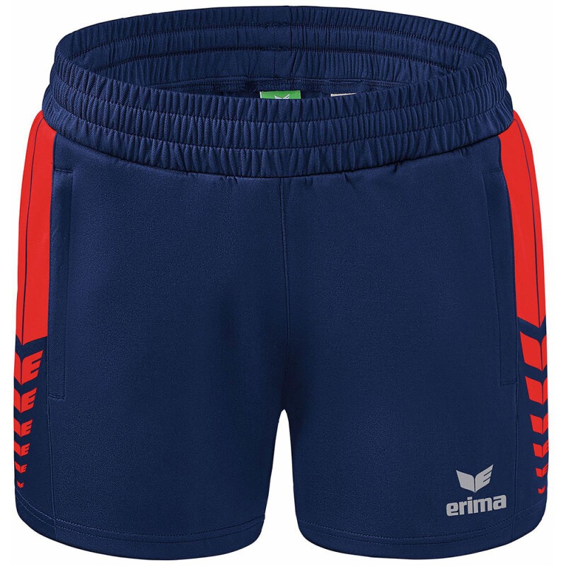 Erima Damen Training Shorts Six Wings blau-rot