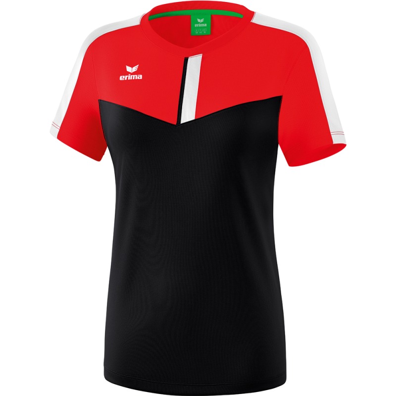 Erima Damen T-Shirt Squad rot-schwarz-weiß