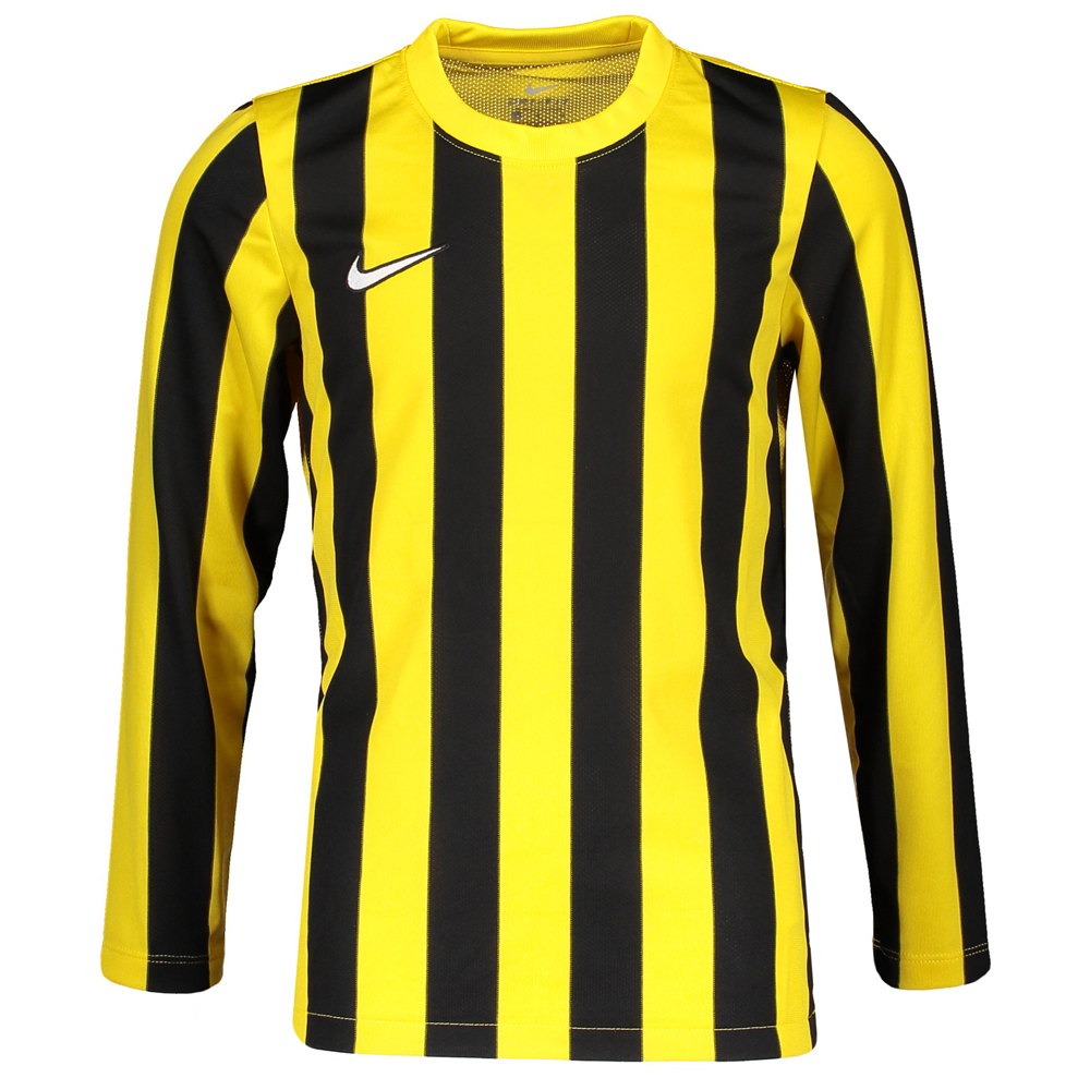 Nike Kinder Langarm Trikot Striped Division IV gelb-schwarz