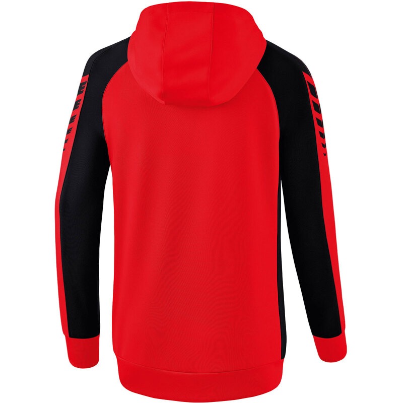 Erima Damen Trainingsjacke mit Kapuze Six Wings rot-schwarz