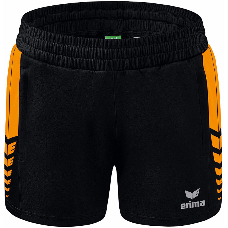 Erima Damen Training Shorts Six Wings schwarz-orange