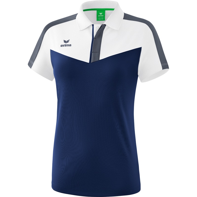 Erima Damen Poloshirt Squad weiß-blau-grau