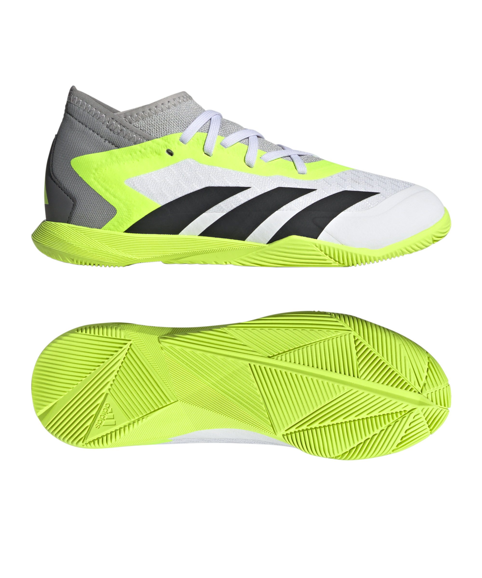 Adidas Fußballschuh Kinder Predator Accuracy.3 IN Halle Crazyrush weiß schwarz gelb