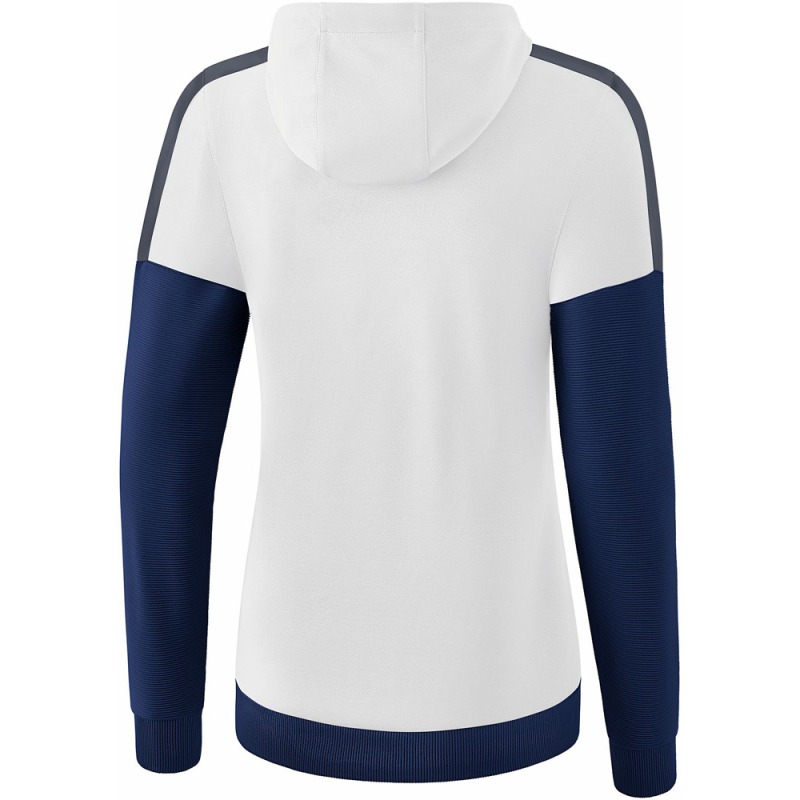 Erima Damen Trainingsjacke mit Kapuze Squad weiß-blau-grau