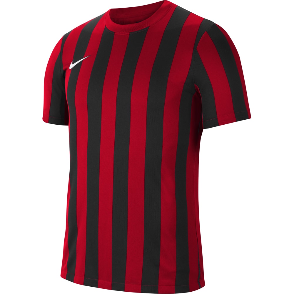Nike Kinder Kurzarm Trikot Striped Division IV rot-schwarz