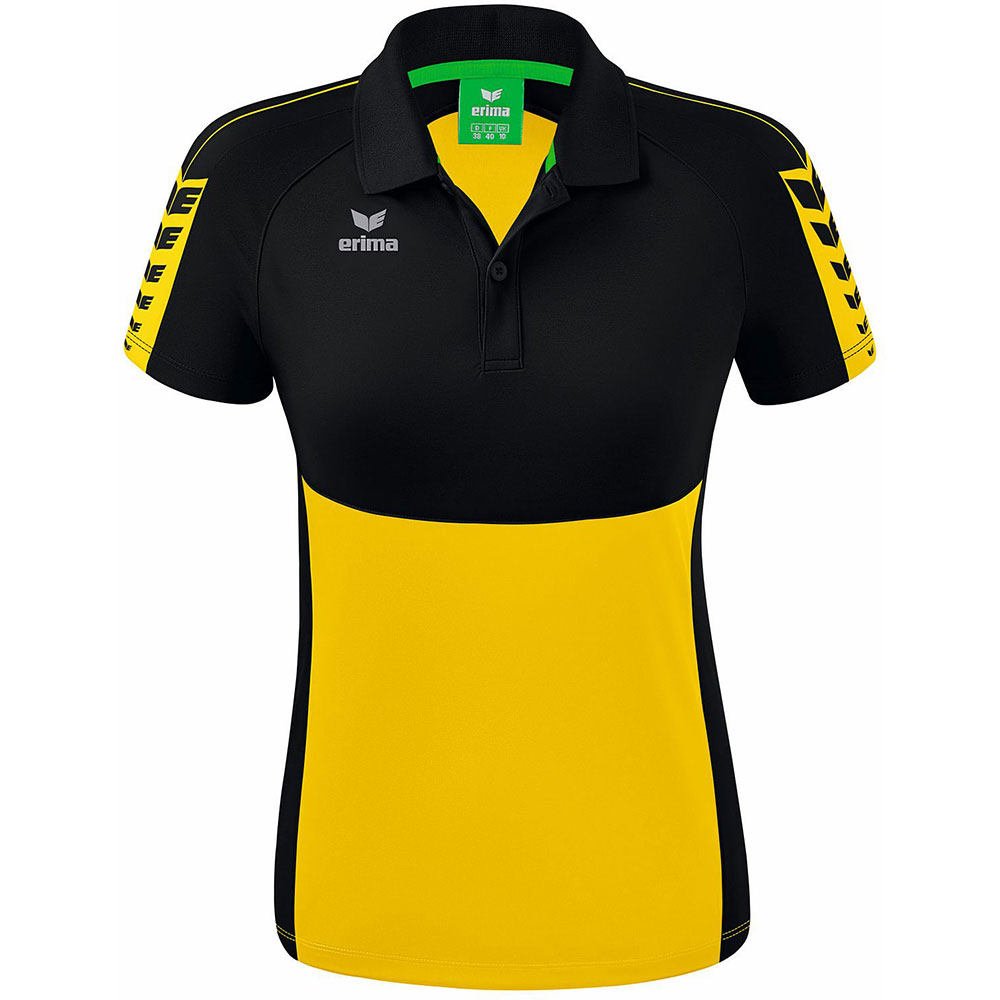 Erima Damen Polo Shirt Six Wings gelb-schwarz