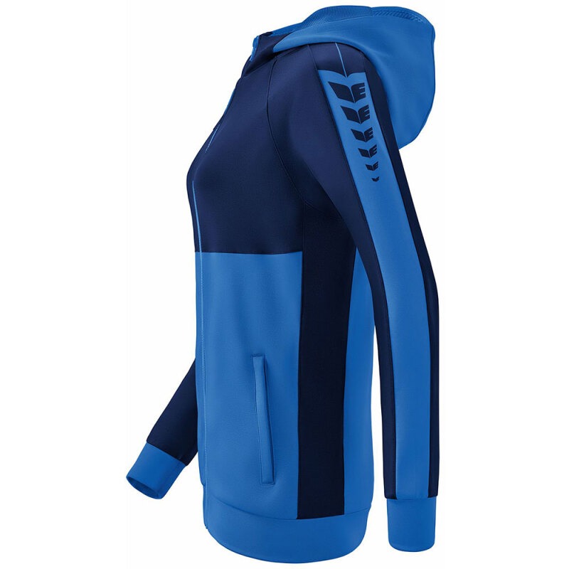Erima Damen Trainingsjacke mit Kapuze Six Wings blau