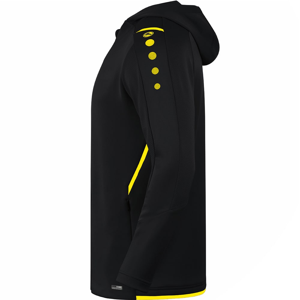 Jako Kinder Trainingsjacke mit Kapuze Challenge schwarz-gelb