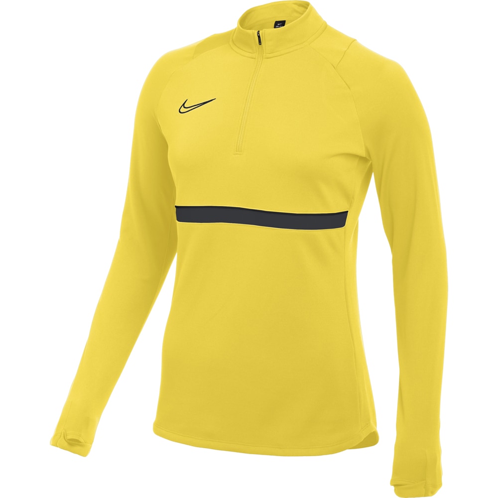 Nike Damen Langarm Drill Top Academy 21 gelb-schwarz