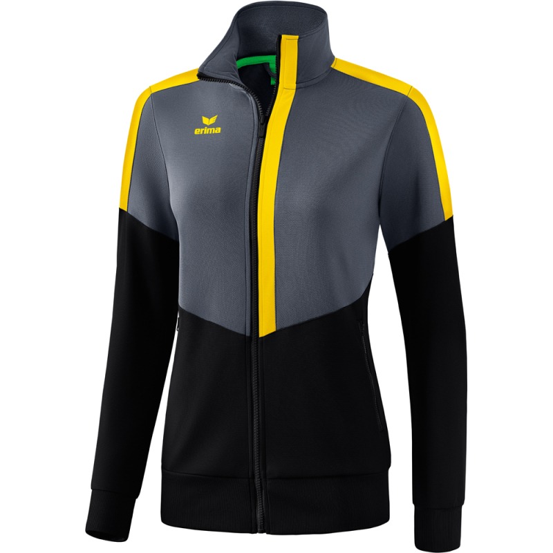 Erima Damen Trainingsjacke Squad grau-schwarz-gelb