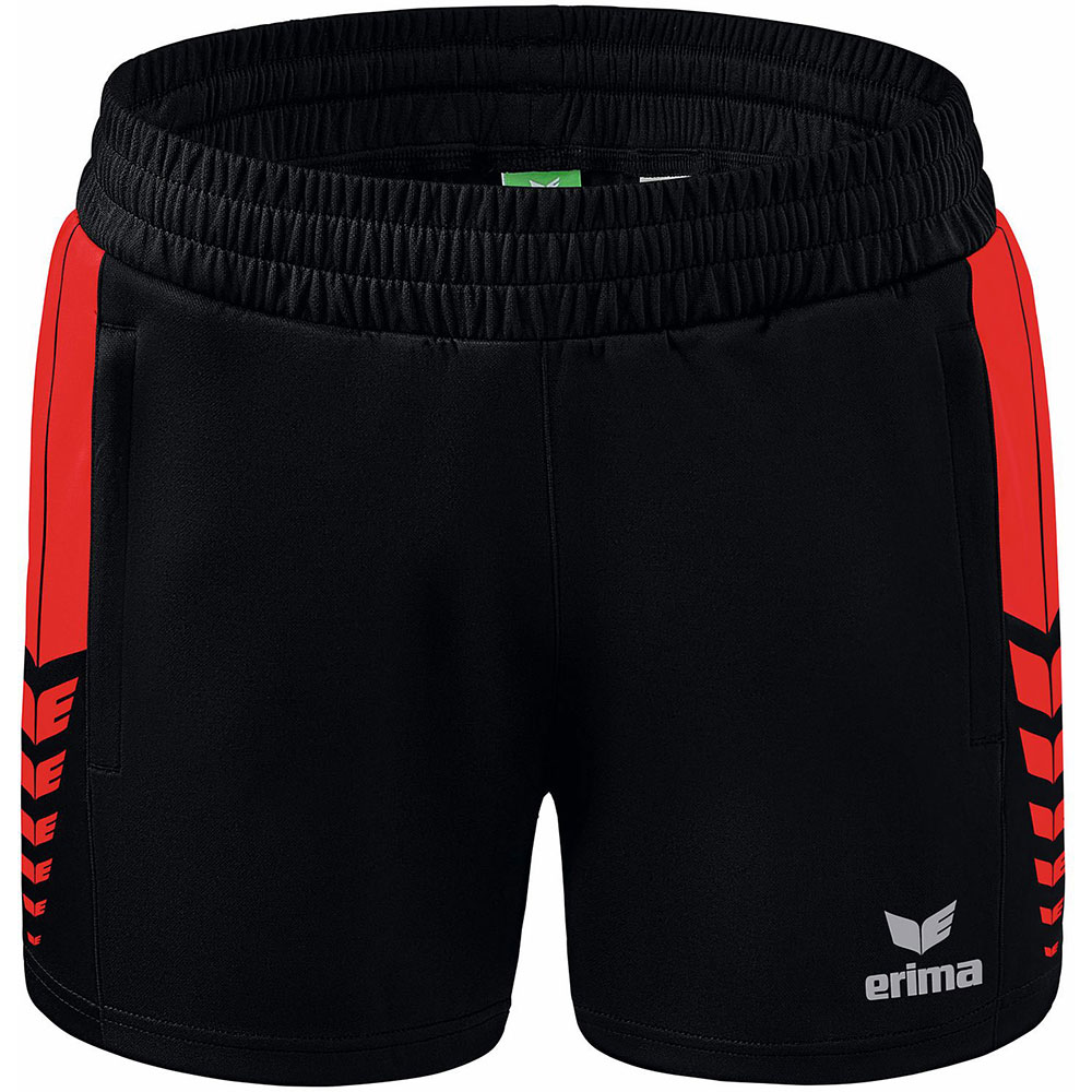Erima Damen Training Shorts Six Wings schwarz-rot