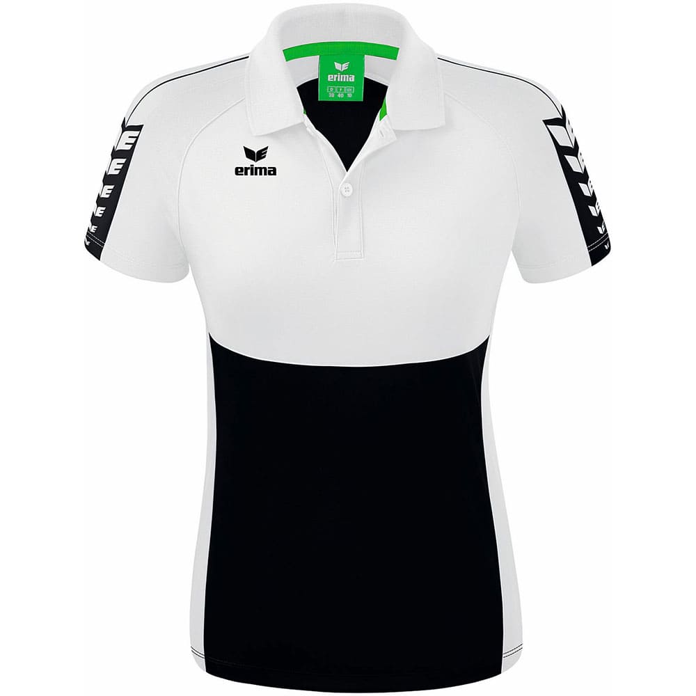 Erima Damen Polo Shirt Six Wings schwarz-weiß