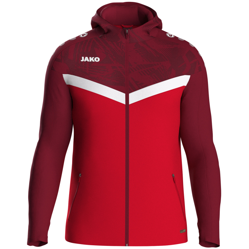 Jako  Kapuzenjacke Iconic  rot/weinrot