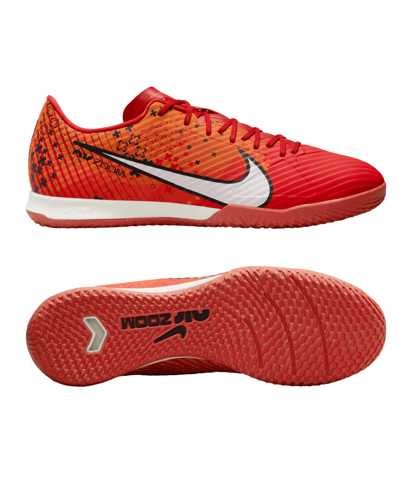 Nike Fußballschuh Air Zoom Mercurial Vapor XV Academy IC Halle Dream Speed 7 Rot Weiss Orange F600