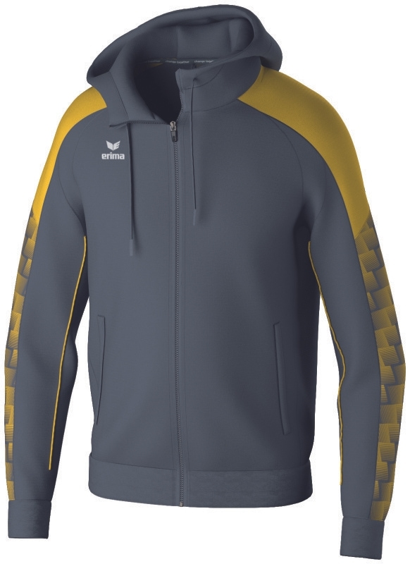 Erima EVO STAR Trainingsjacke mit Kapuze slate grey gelb