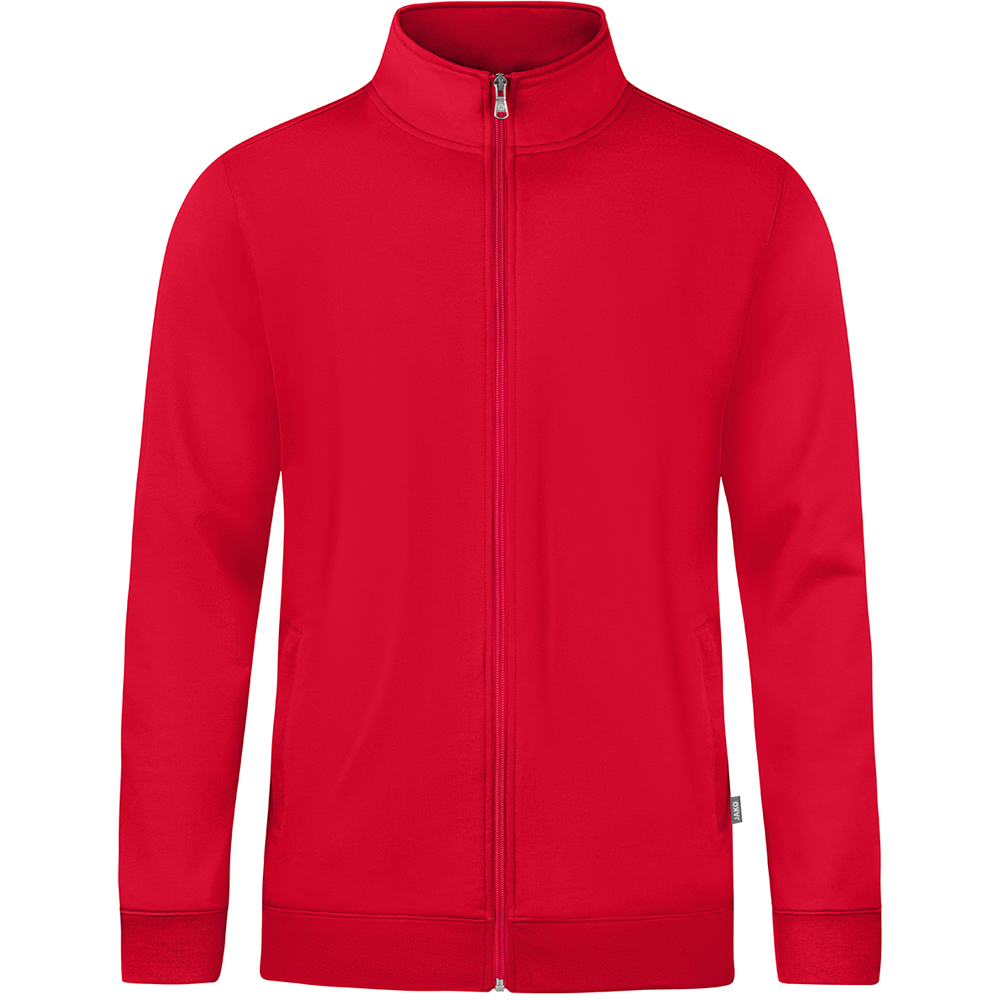 Jako Herren Sweatjacke Doubletex rot