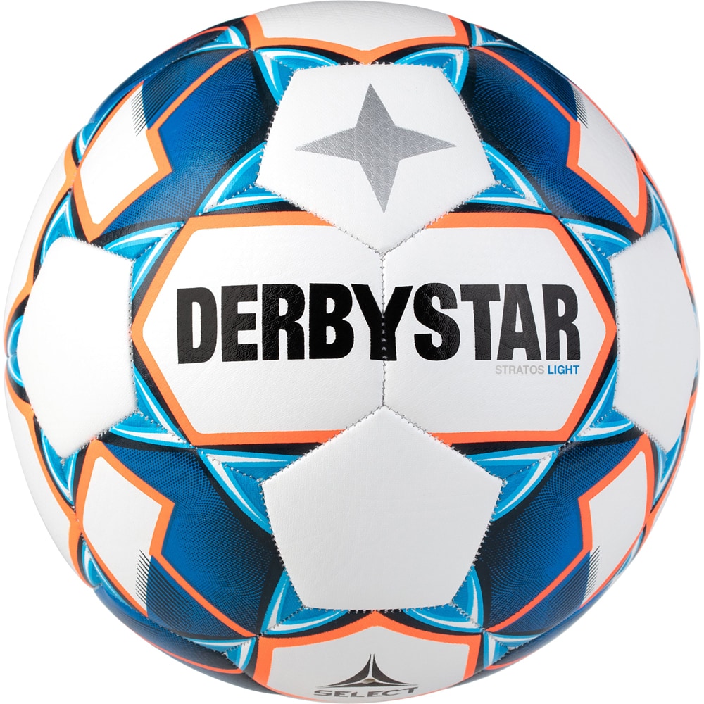 Derbystar Fußball Stratos Light weiß-blau-orange
