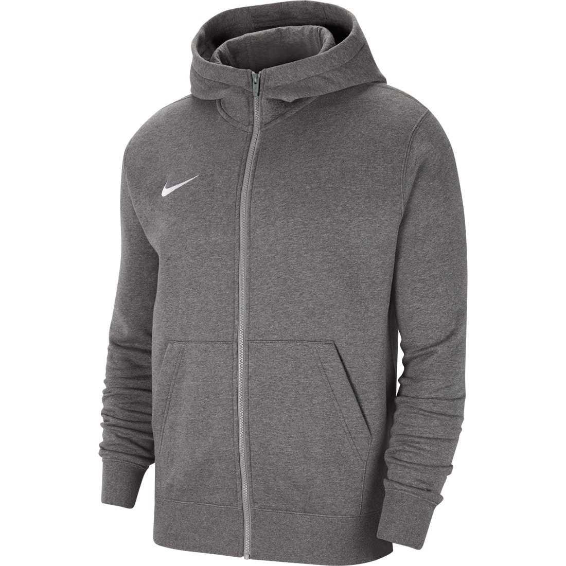 Nike Kinder Full Zip Fleece Hoodie Park 20 grau-weiß