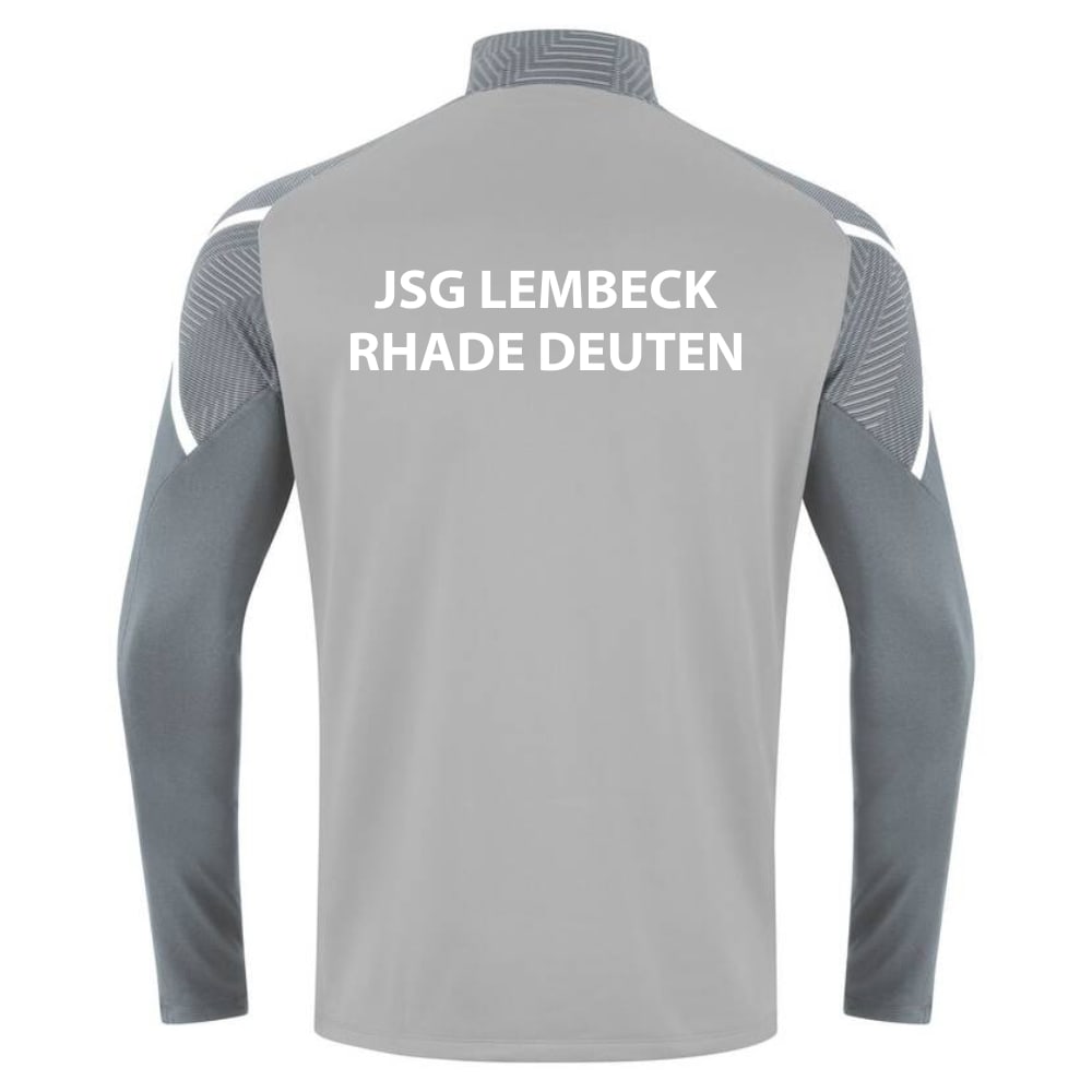 JSG Lembeck Rhade Deuten Performance Zip Top grau-weiß