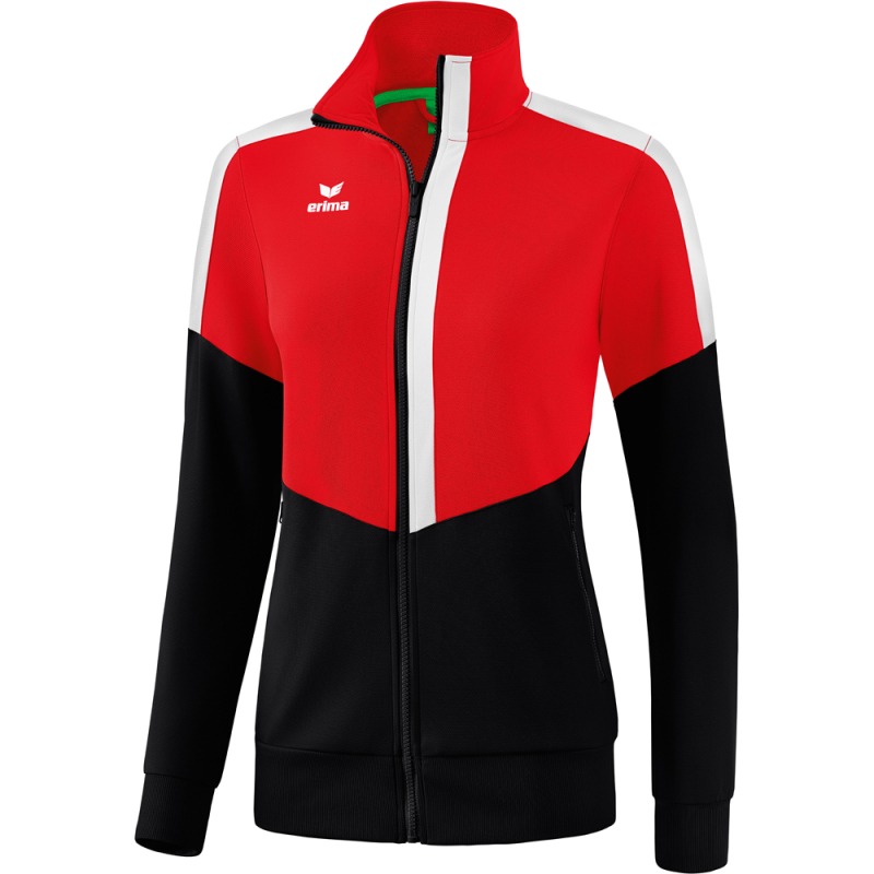 Erima Damen Trainingsjacke Squad rot-schwarz-weiß