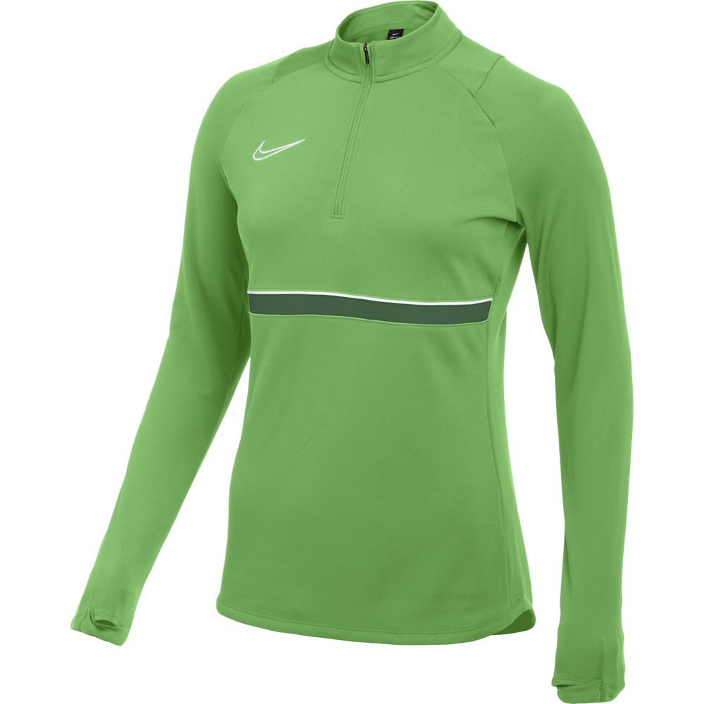 Nike Damen Langarm Drill Top Academy 21 grün-weiß