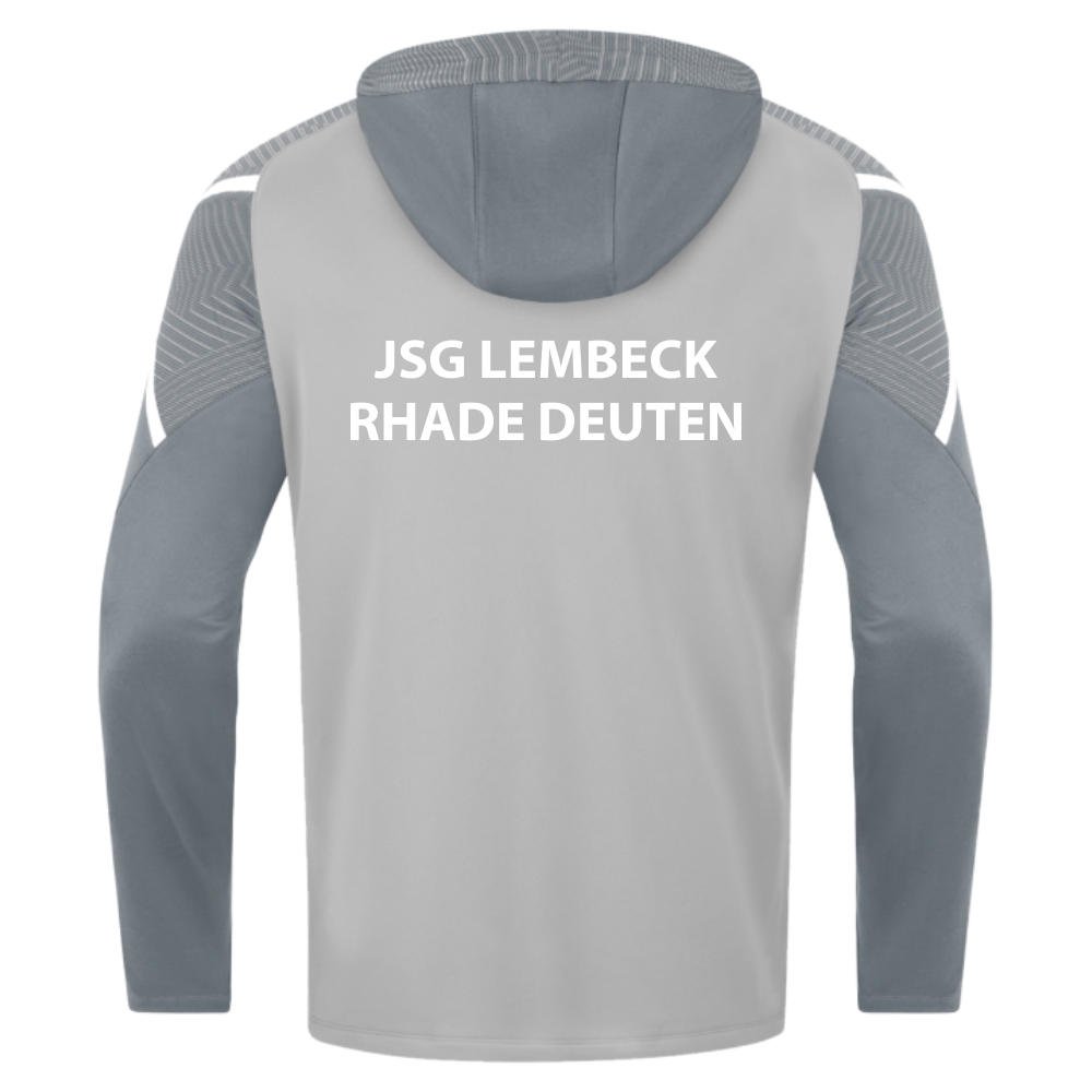 JSG Lembeck Rhade Deuten Kinder Performance Kapuzenjacke grau-weiß