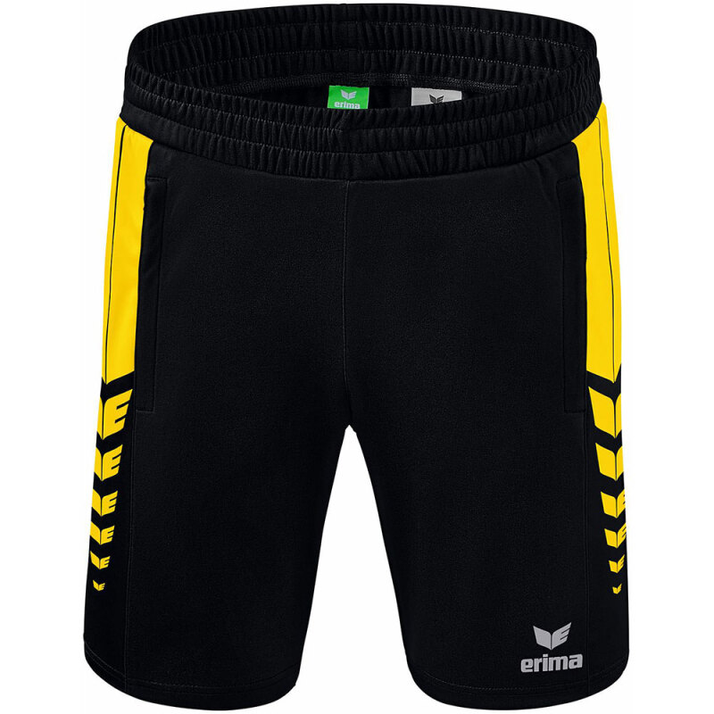 Erima Herren Training Shorts Six Wings schwarz-gelb