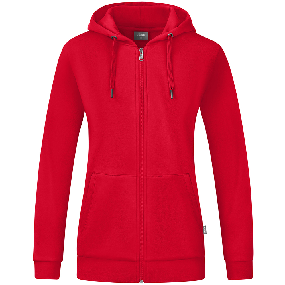 Jako Damen Kapuzenjacke Organic rot