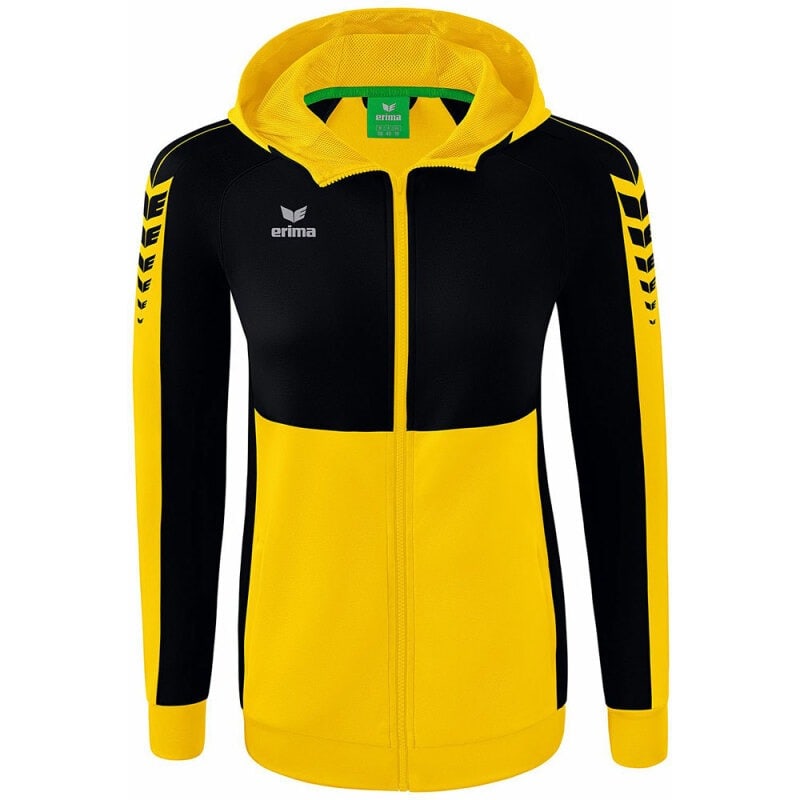 Erima Damen Trainingsjacke mit Kapuze Six Wings gelb-schwarz