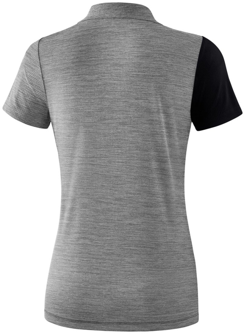 Erima 5-C Damen Poloshirt schwarz-grau melange-weiß