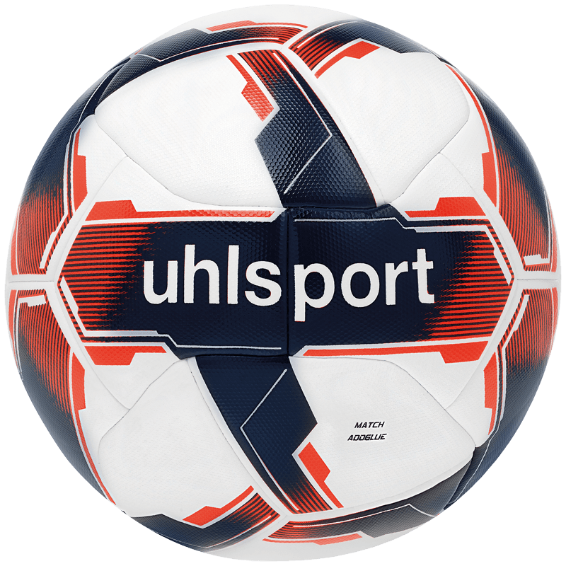 Uhlsport Fußball Match Addglue Größe 5 weiß/marine/fluo rot
