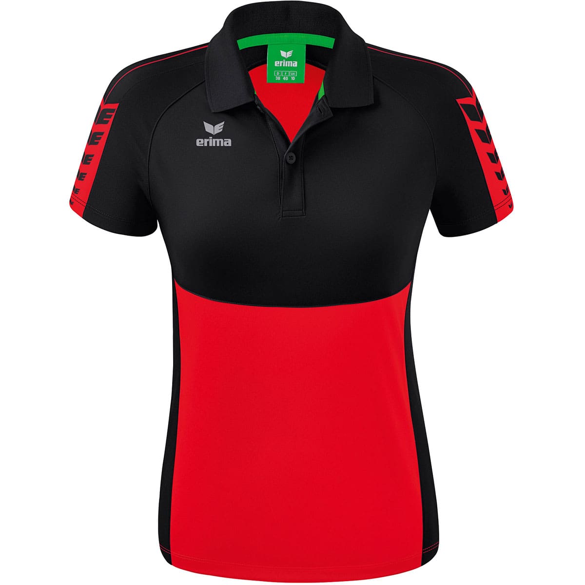 Erima Damen Polo Shirt Six Wings rot-schwarz
