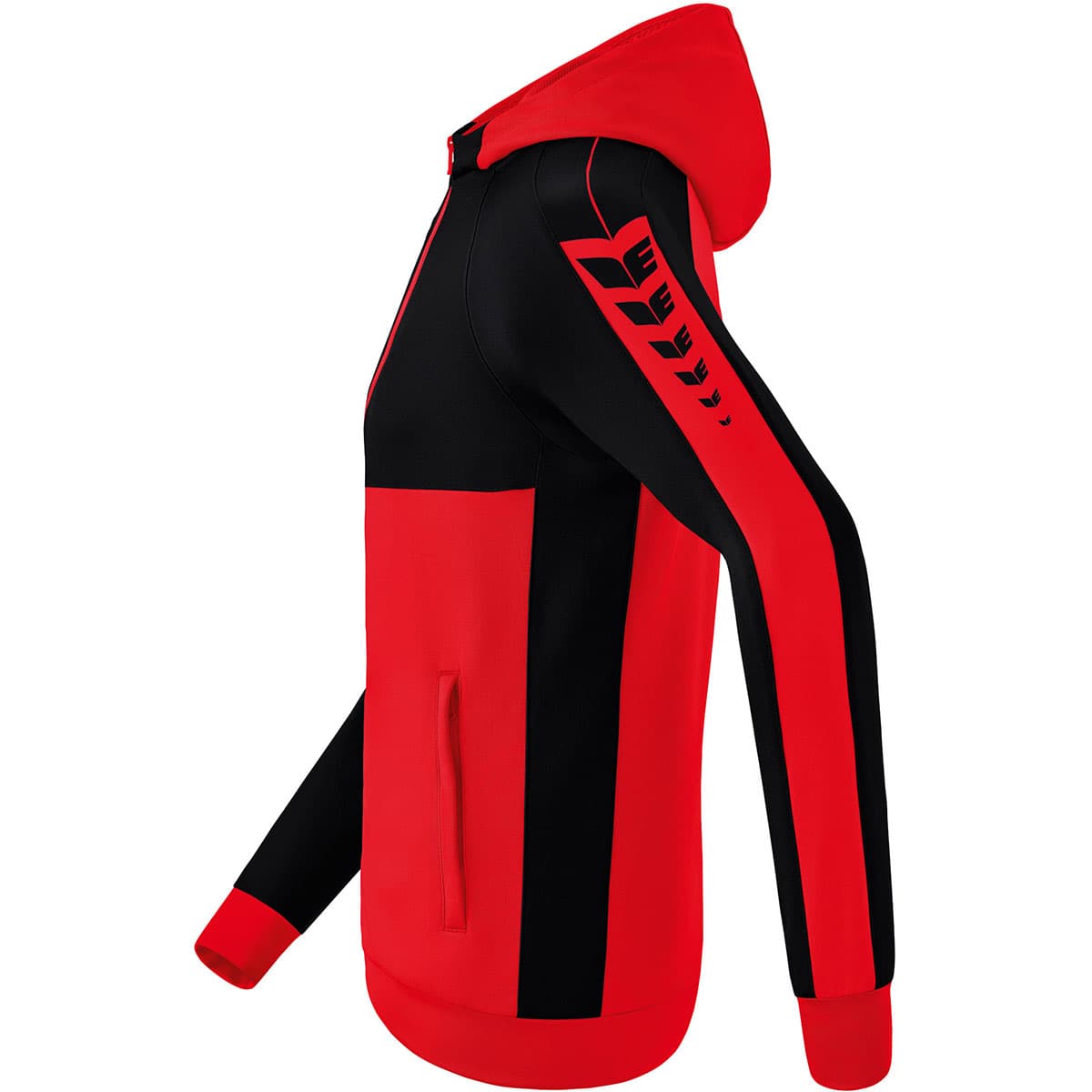 Erima Herren Trainingsjacke mit Kapuze Six Wings rot-schwarz