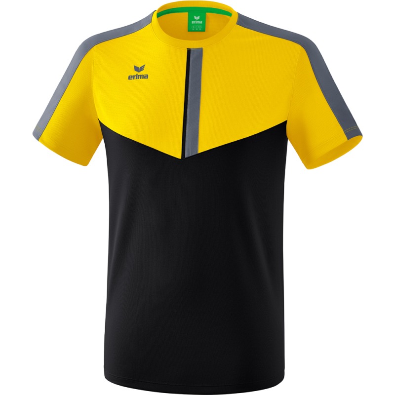 Erima Herren T-Shirt Squad gelb-schwarz-grau