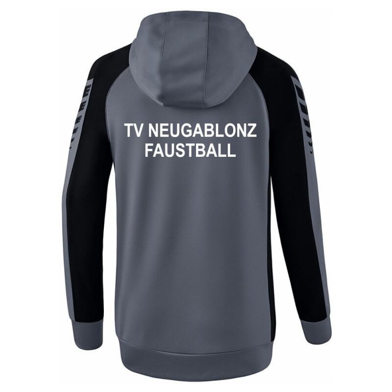 TV Neugablonz Erima Six Wings Damen Trainingsjacke mit Kapuze grau-schwarz