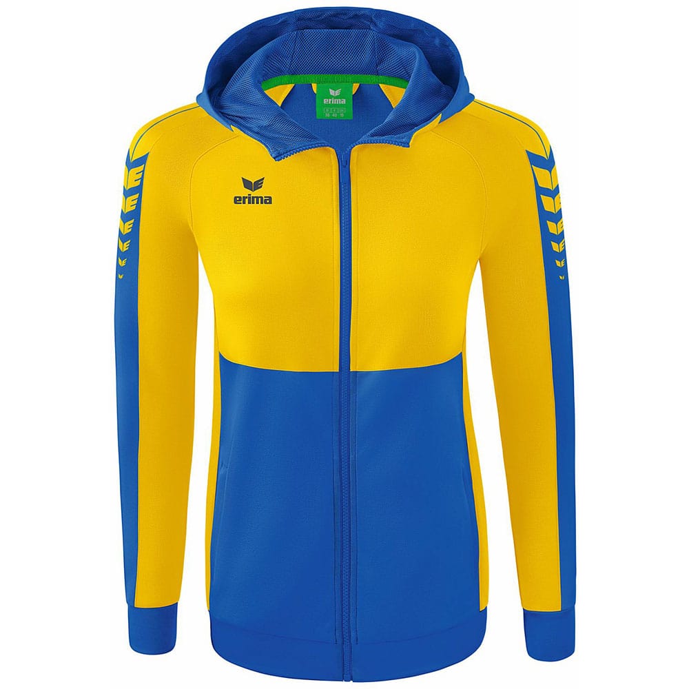 Erima Damen Trainingsjacke mit Kapuze Six Wings blau-gelb