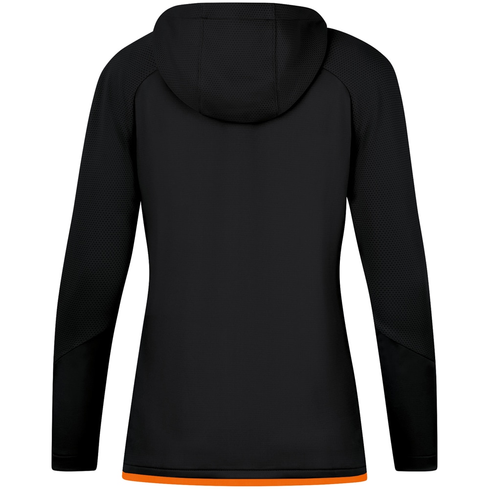 Jako Damen Trainingsjacke m. Kapuze Challenge schwarz-orange