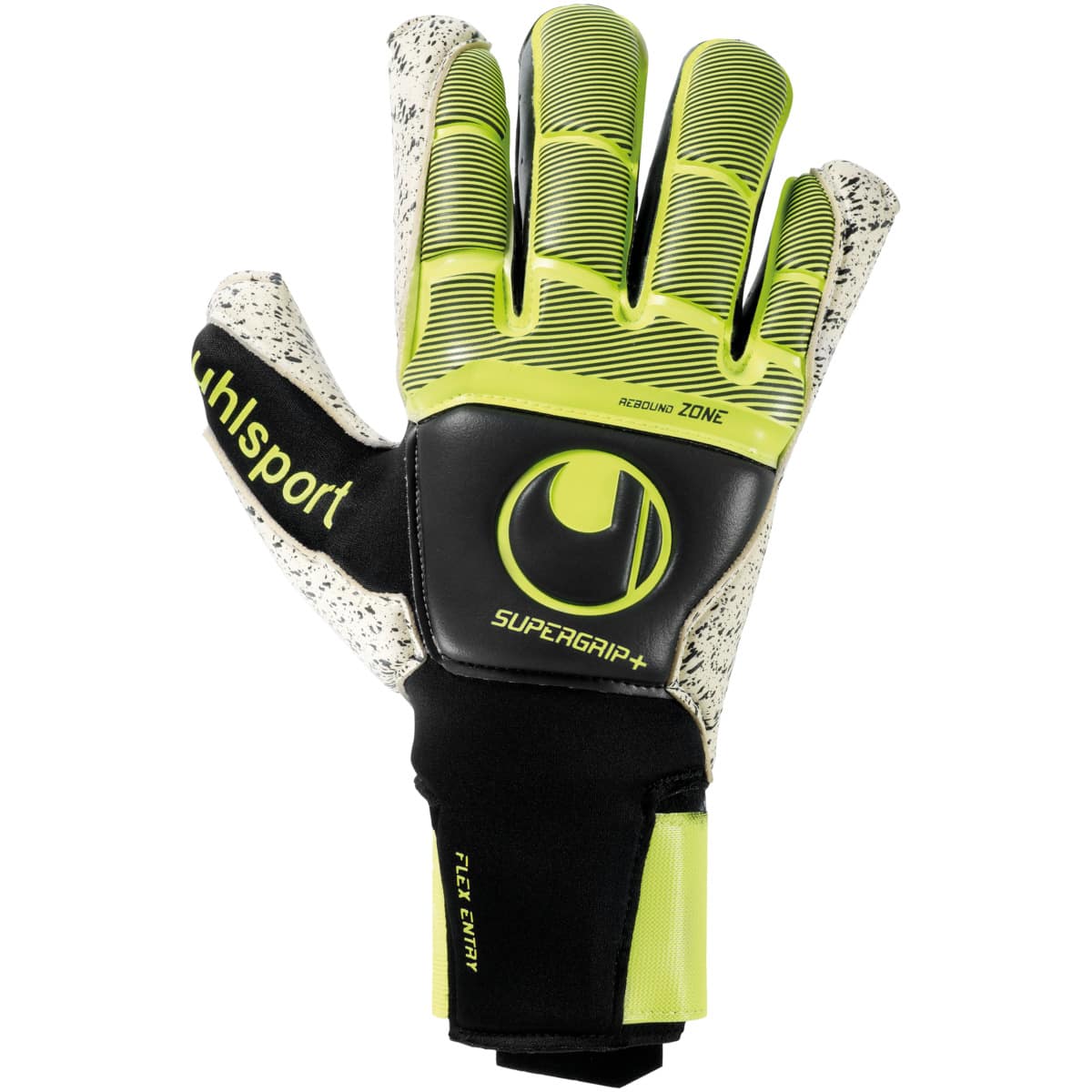 Uhlsport Torwarthandschuh Supergrip+ Flex Frame Carbon schwarz/fluo gelb