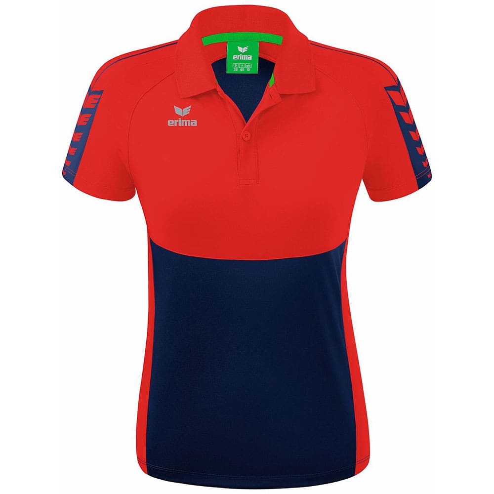 Erima Damen Polo Shirt Six Wings blau-rot