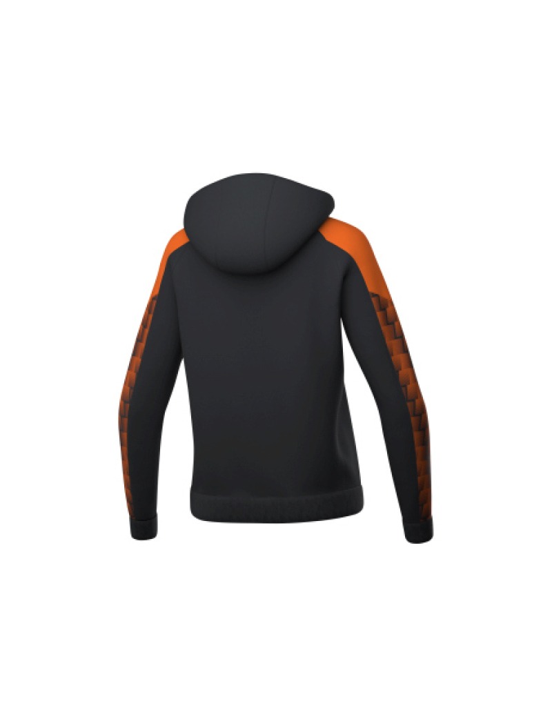 Erima Damen EVO STAR Trainingsjacke mit Kapuze schwarz orange