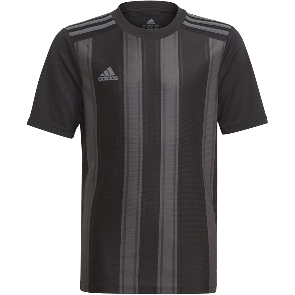 Adidas Kinder Kurzarm Trikot Striped 21 schwarz-grau