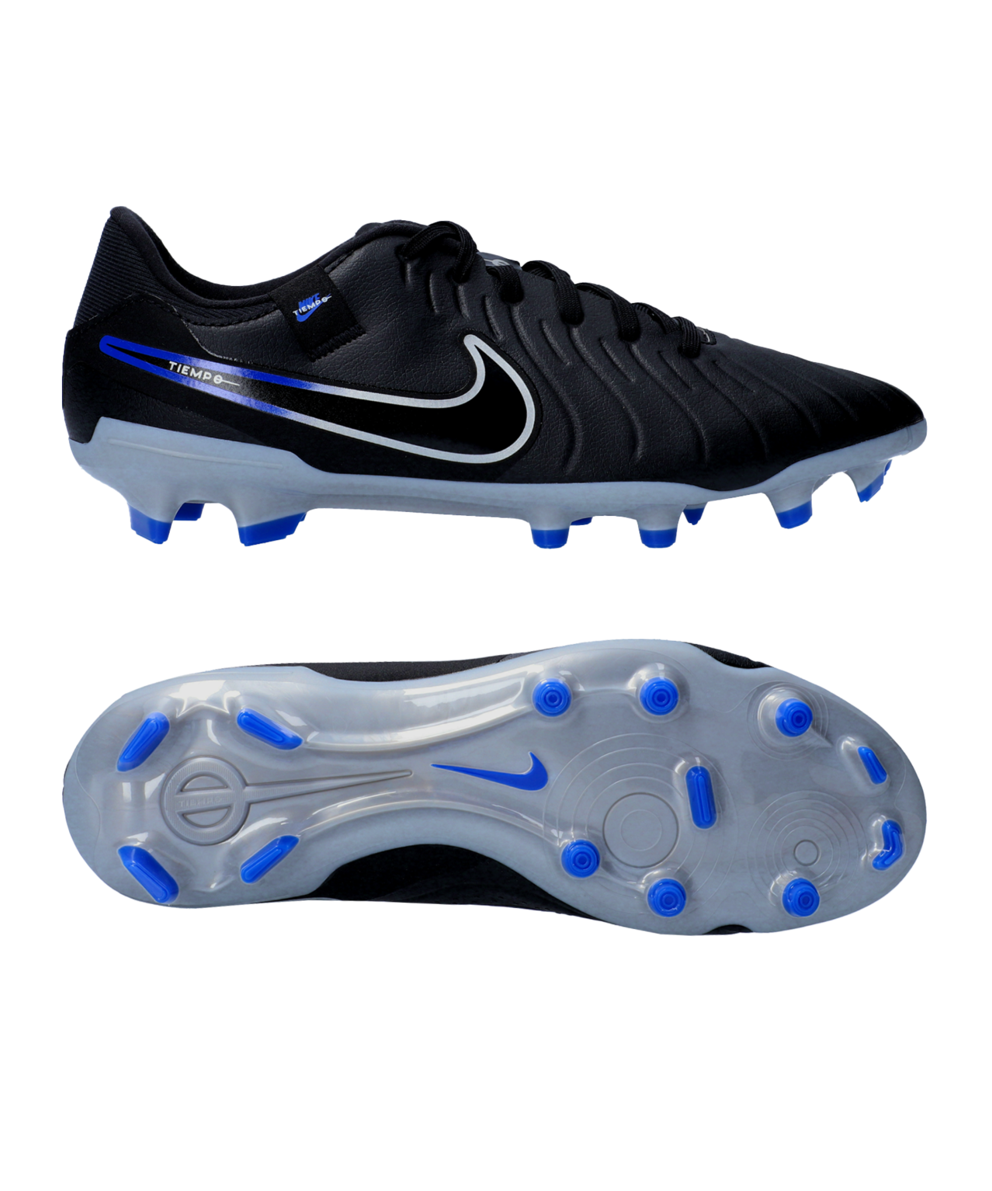 Nike Fußballschuh Tiempo Legend X Academy FG/MG Shadow schwarz silber blau