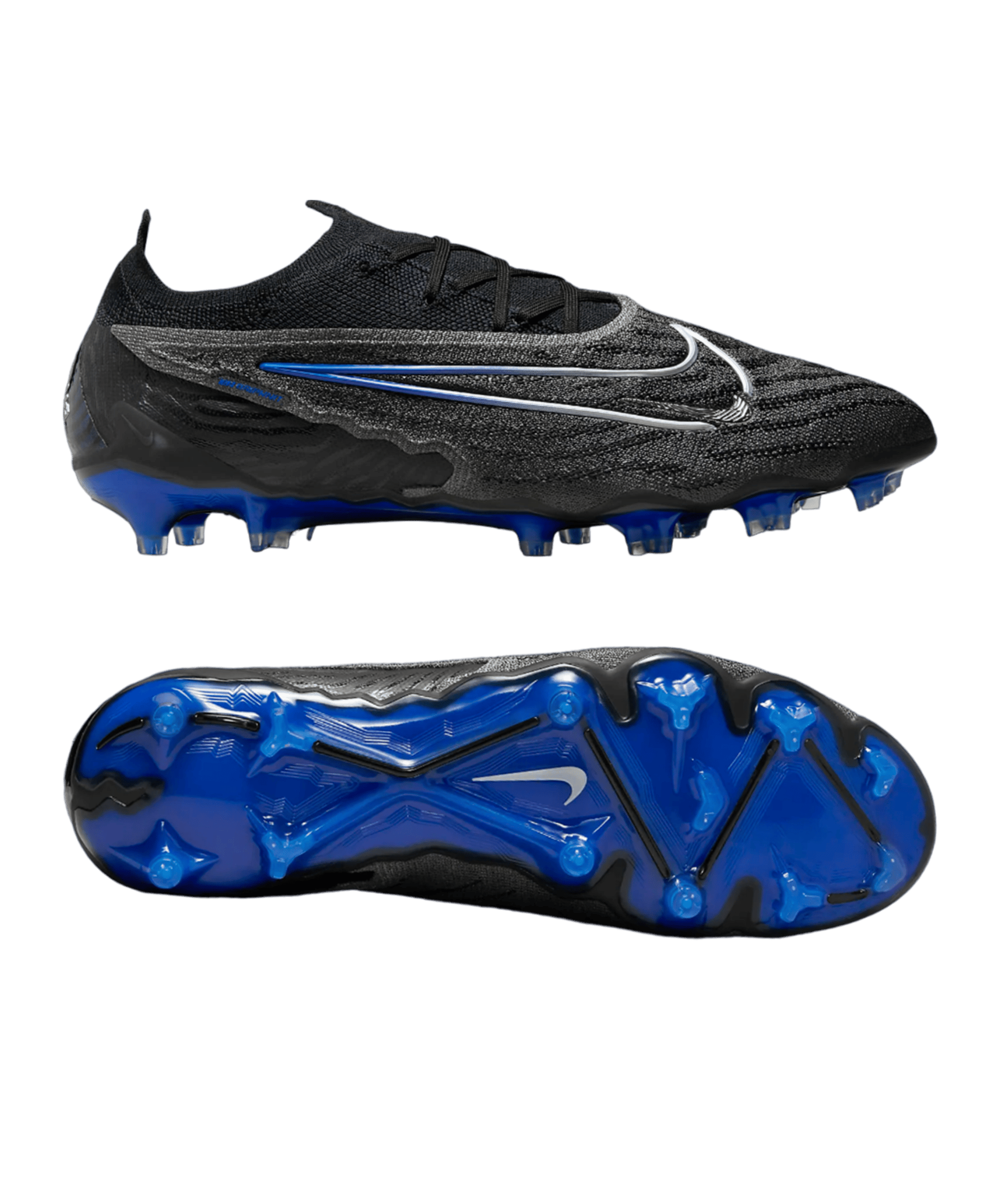 Nike Fußballschuh Phantom GX Elite FG Shadow schwarz silber blau