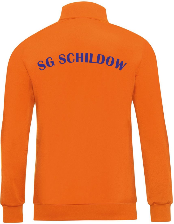 SG Schildow Polyesterjacke Classico orange-weiß