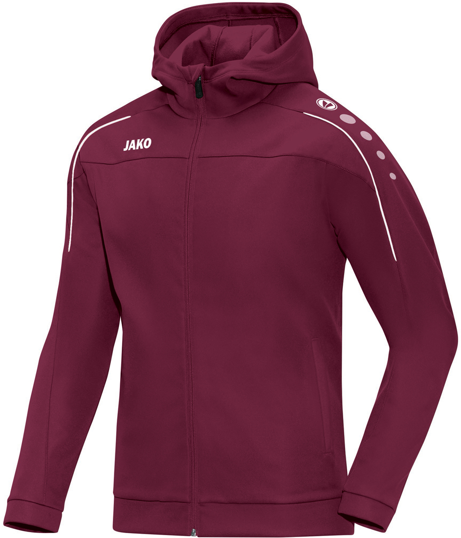 Jako Classico Kapuzenjacke maroon