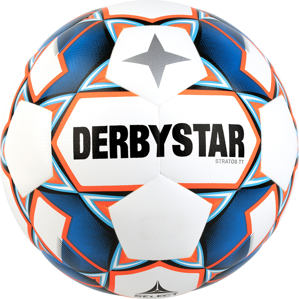 Derbystar Fußball Stratos TT weiß-blau-orange