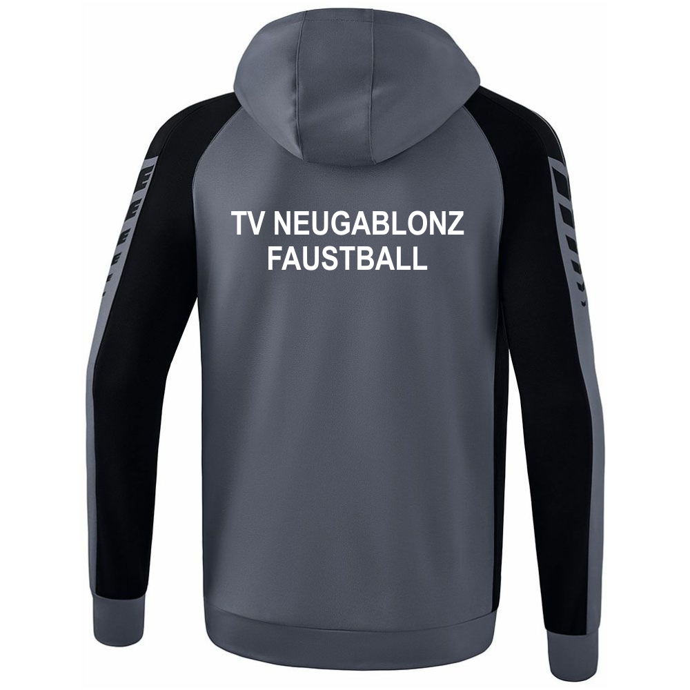 TV Neugablonz Erima Six Wings Kinder Trainingsjacke mit Kapuze grau-schwarz