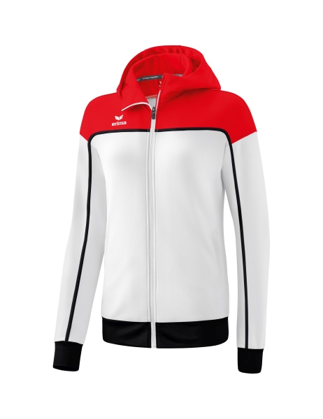 erima Damen CHANGE by erima Trainingsjacke mit Kapuze weiß/rot/schwarz