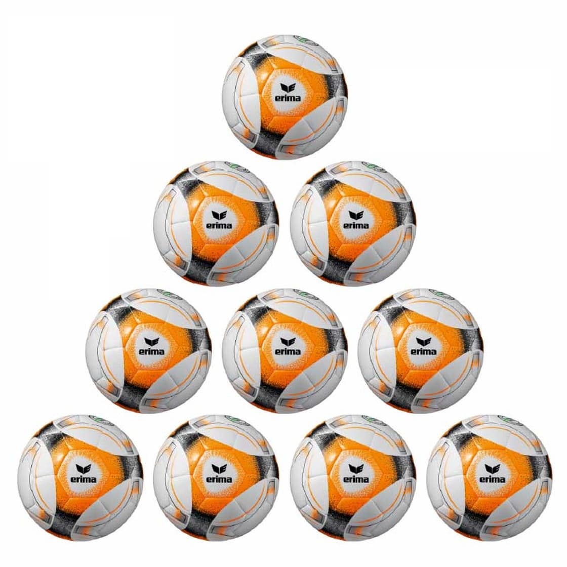 Erima Ballpaket 10x Hybrid Trainingsball Lite 290g orange inkl. Ballsack