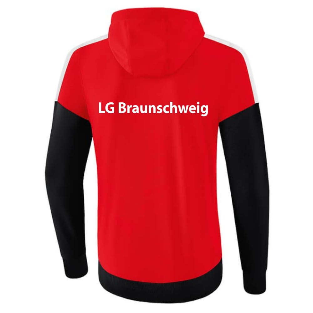 LG Braunschweig Erima Kinder Squad Hoodie rot-schwarz